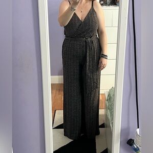 Jennifer Lopez Black/Gold Sparkly Jumpsuit